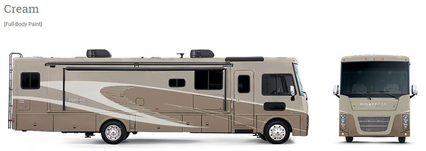 Winnebago Sunova Cream Exterior